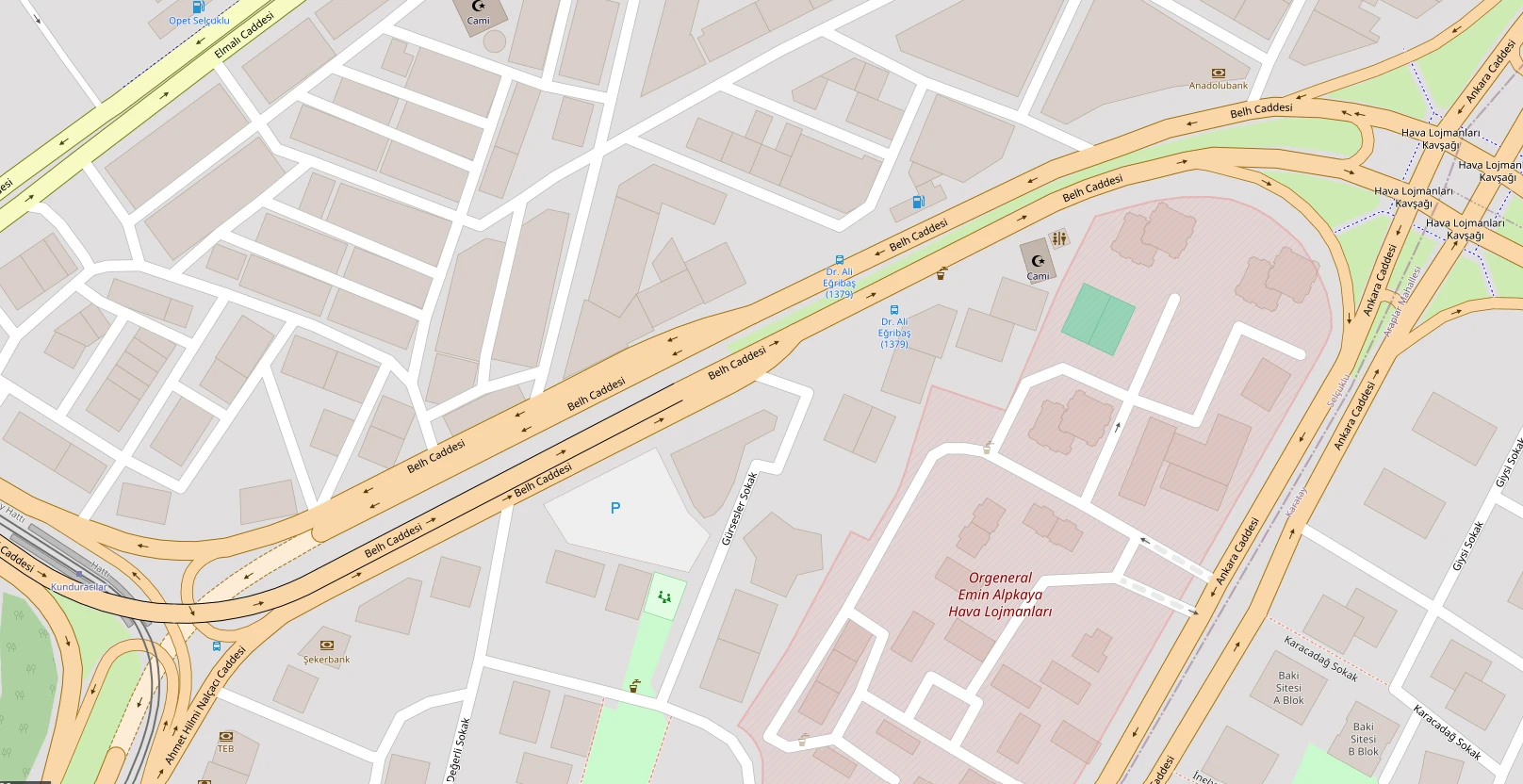 Viontech ofisinin harita üzerindeki konumu: Belh Caddesi'nin güneyinde, Gürsesler Sokak üzerinde, Selçuklu/Konya.